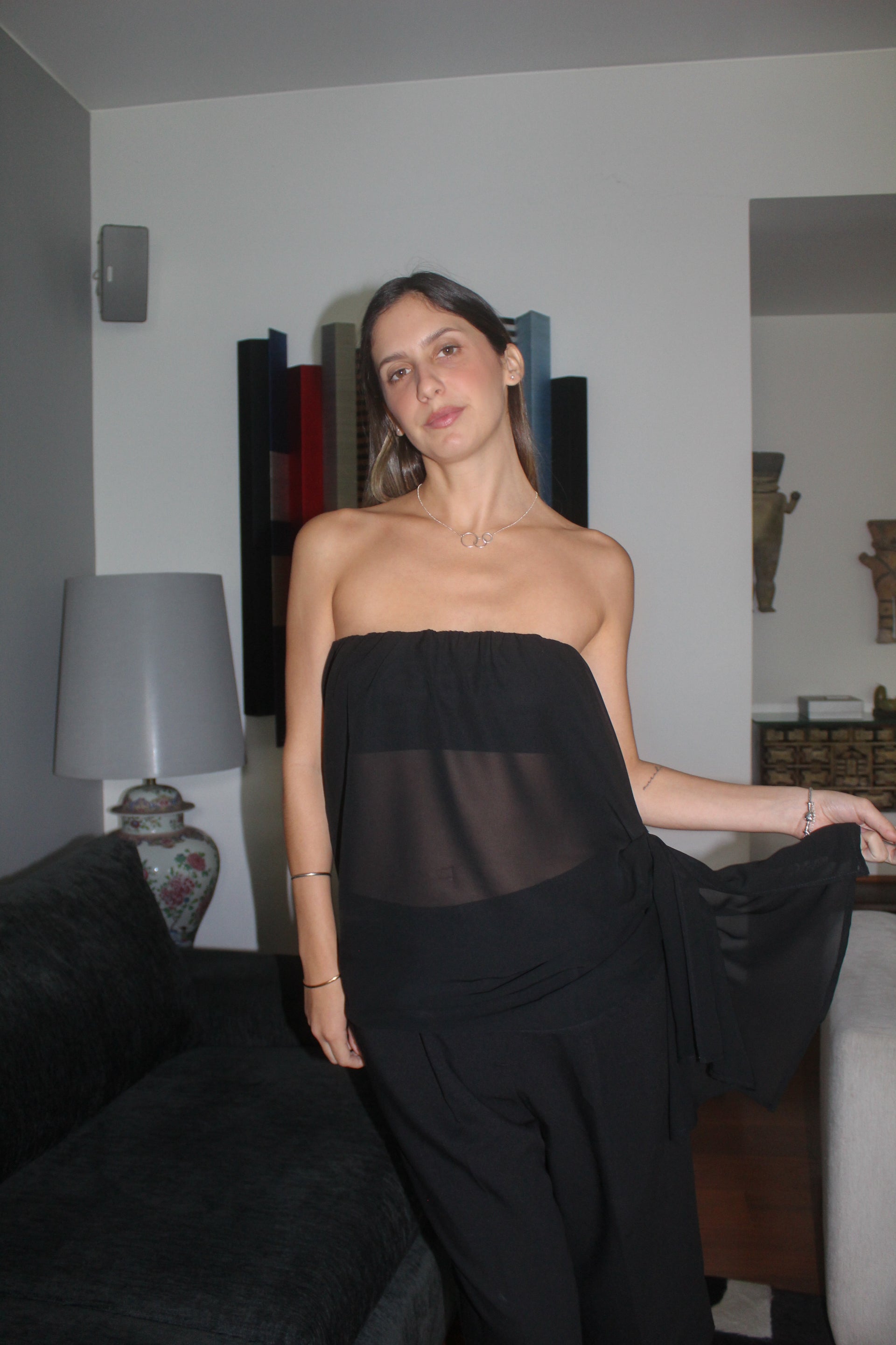 Luna strapless black top